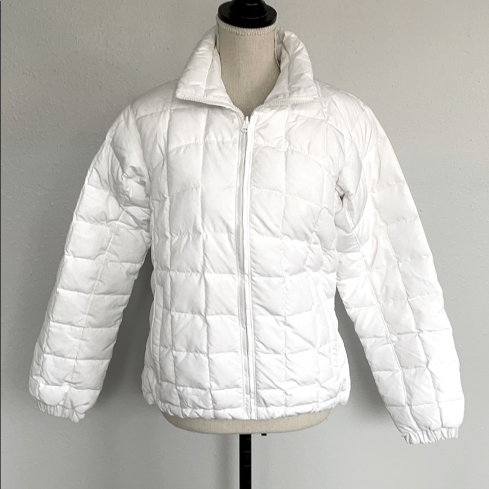 Columbia white puffer jacket